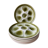 Set of 6 oyster plates Orchies Moulin des Loups