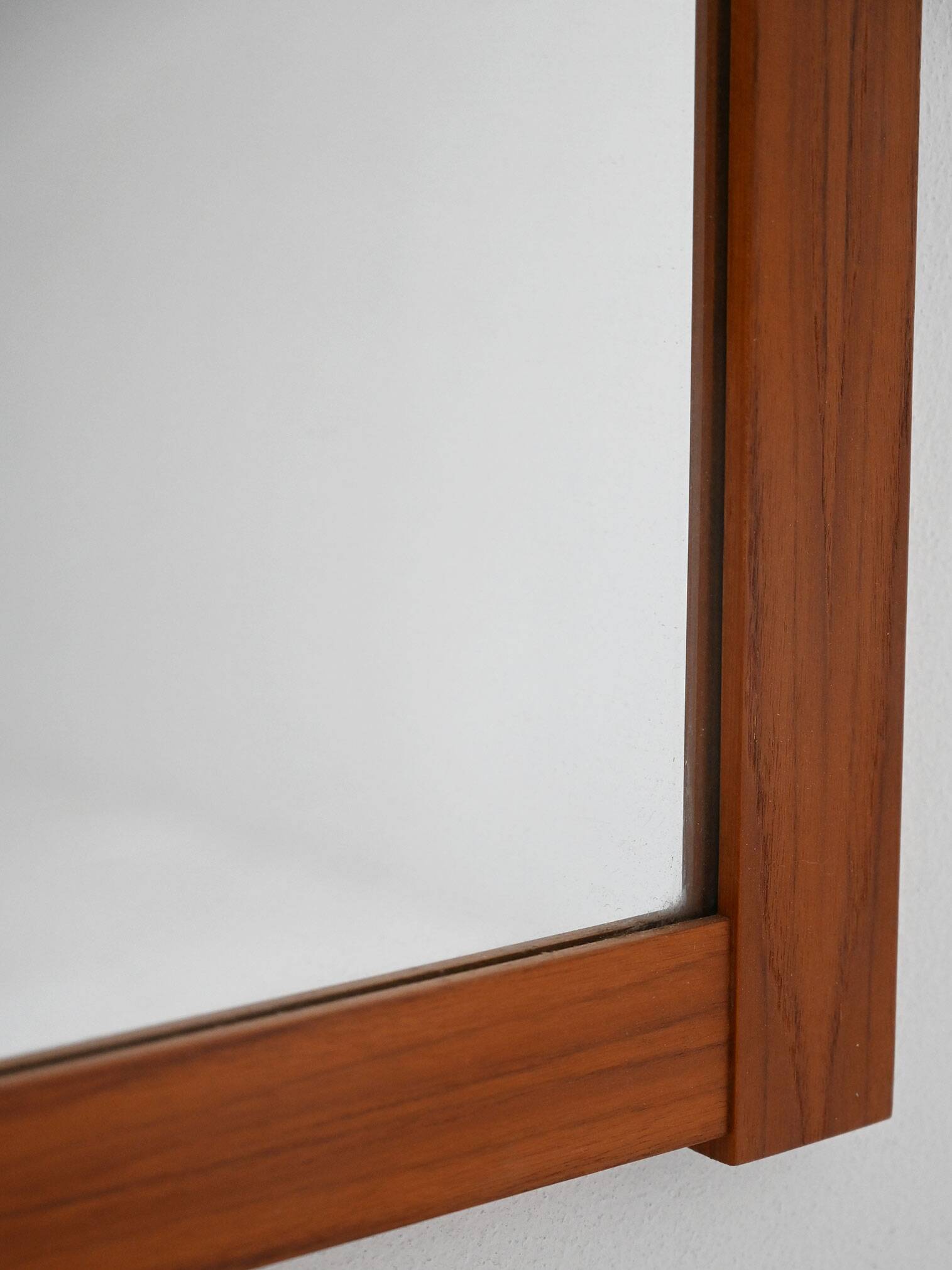 Scandinavian vintage teak mirror from 1960s
