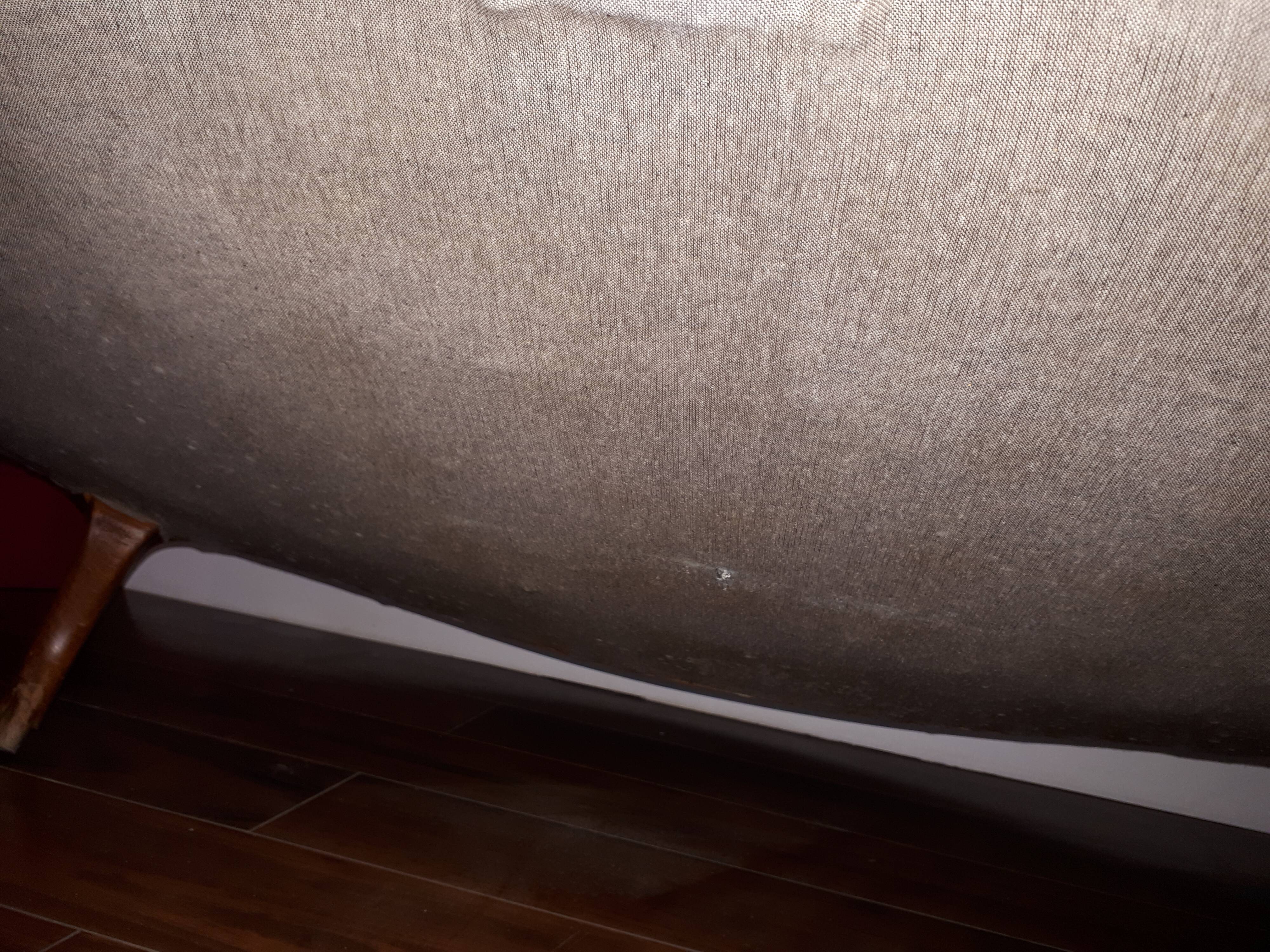 Yellow Louis XV-style bench sofa, 2 seats