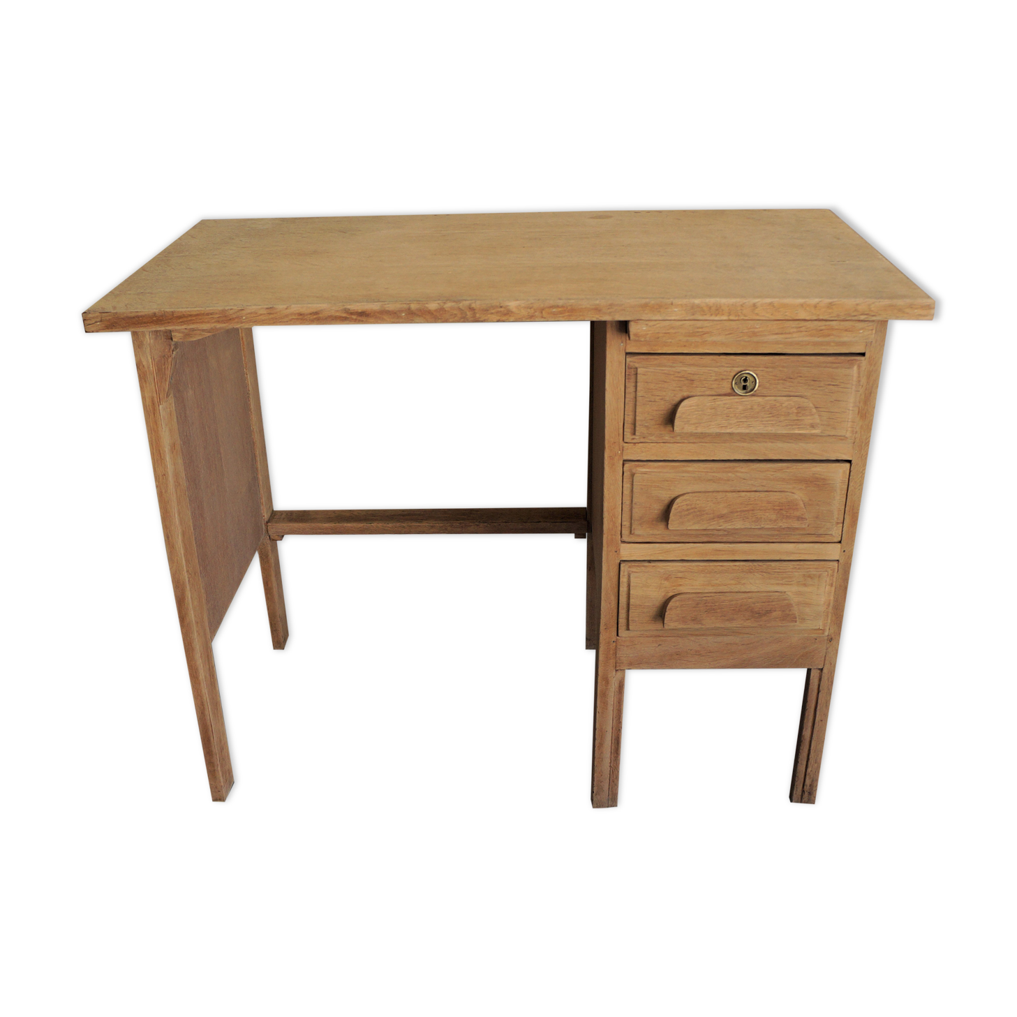 Bureau d'usine en bois annees 50