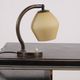 Danish Brass and Opaline Glass Desk Lamp, circa 1930s