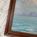 Sea framed oil painting