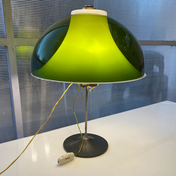 Lampe Stilux Milano verte années 60