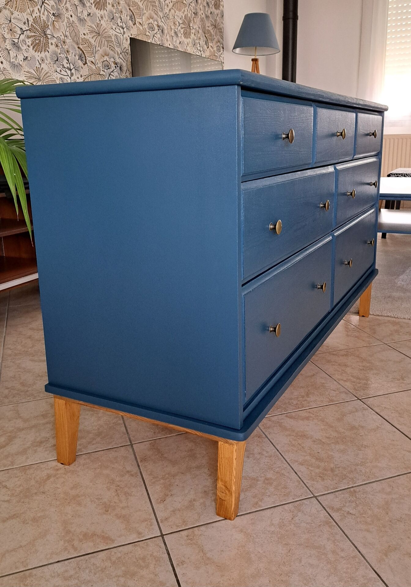 Large chest of drawers blue ganne