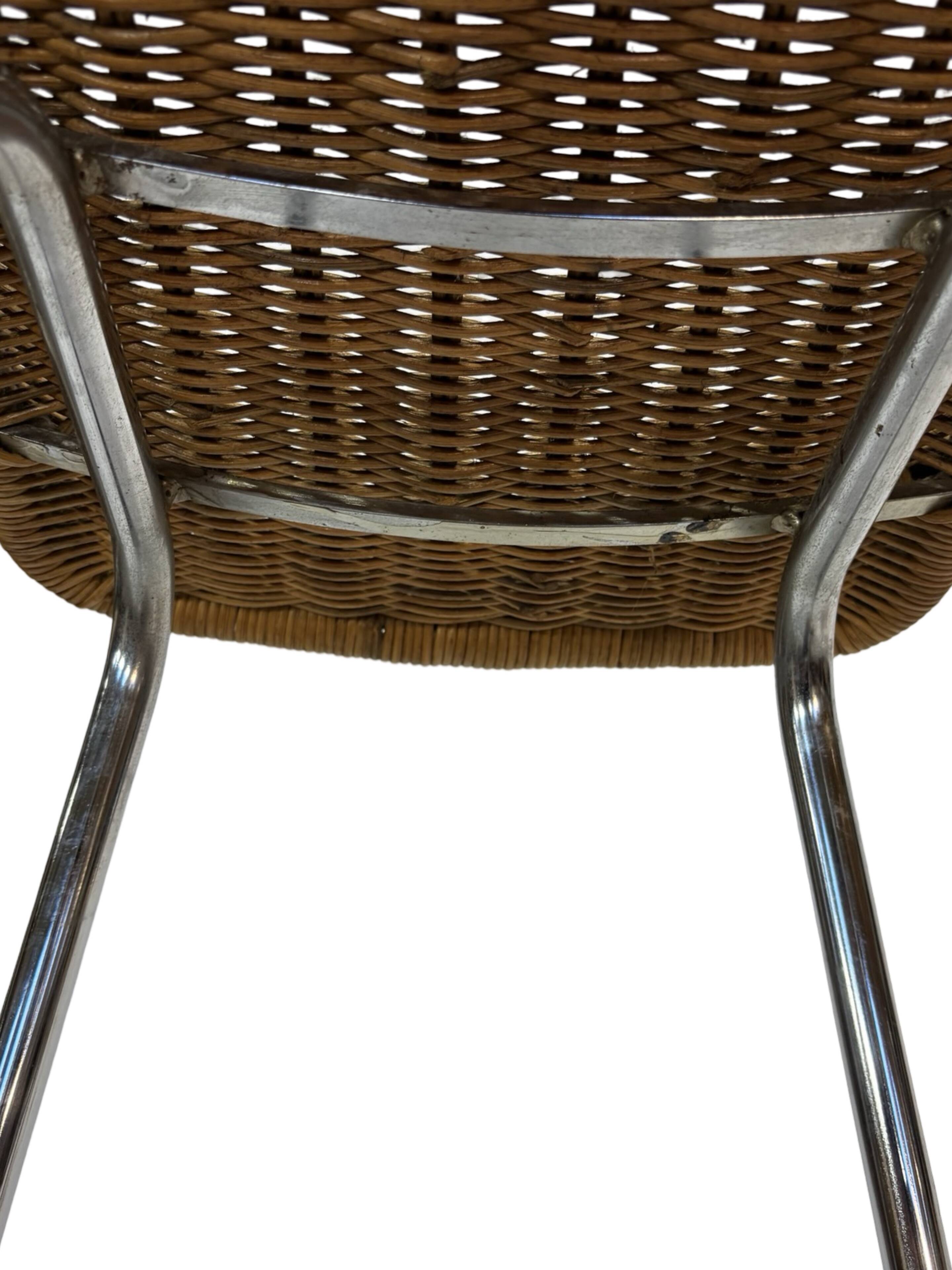 Set of 4 vintage bar stools Dirk van Sliedregt Rohe Noordwolde 1960's