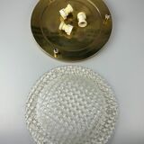 60s 70s Plafoniere ceiling lamp by Fischer Leuchten Germany Space Age