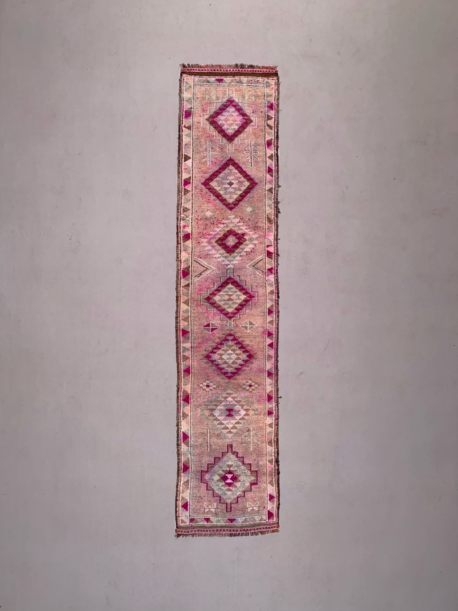 Vintage turkish runner 391x87cm