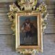 Pair of portraits of Italian bandits, oil on panels, gilded frames, circa 1880.