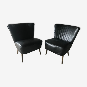 Pair of cocktail armchairs - 60s