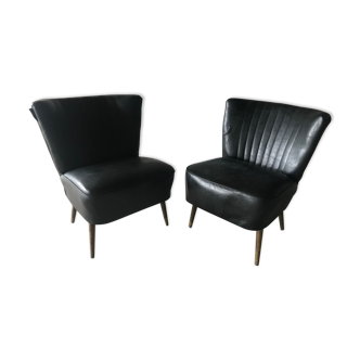 Paire de fauteuils cocktail années 60