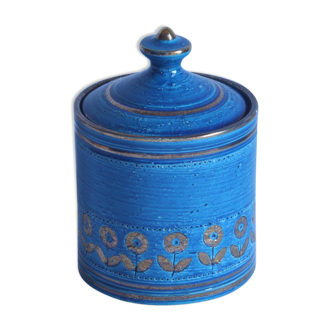 Rimini blue and gold jar by Aldo Londi for Bitossi, Italy 1960s