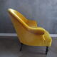 Old velvet shepherdess armchair mustard yellow