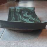 Large shallow dish (signed) in French studio stoneware from the 1960s-70s.