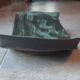 Large shallow dish (signed) in French studio stoneware from the 1960s-70s.