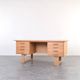 Oak Freestanding Desk by Torben Valeur & Henning Jensen for Dyrlund, 1960s.