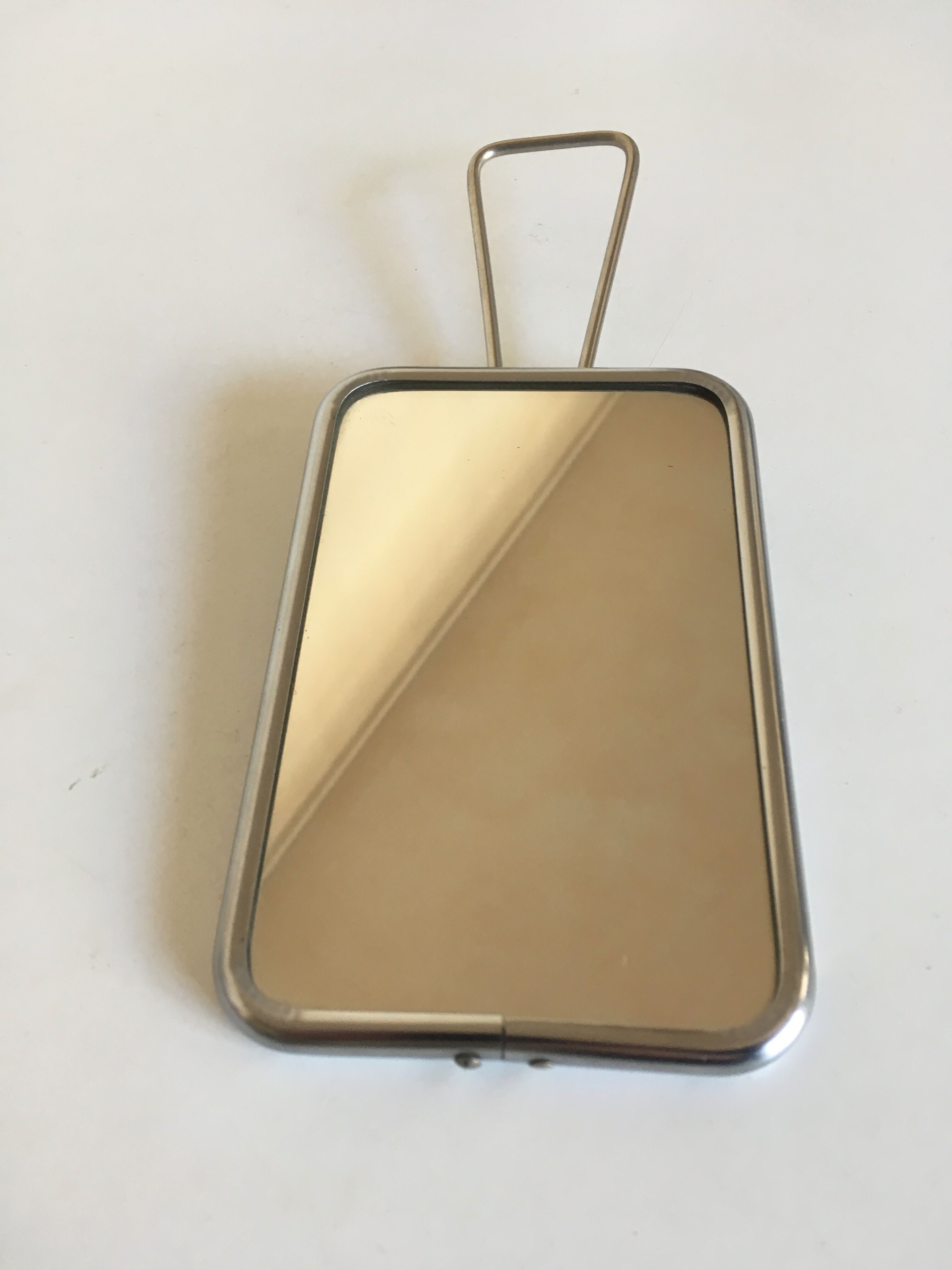 Barber's mirror white relief back - 14x9cm