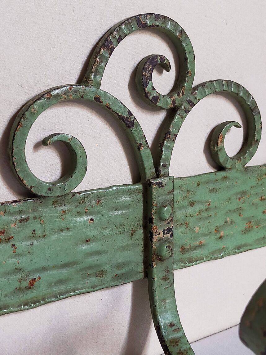 Wrought iron coat rack
