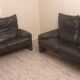 Maralunga leather sofas by Vico Magistretti for Cassina