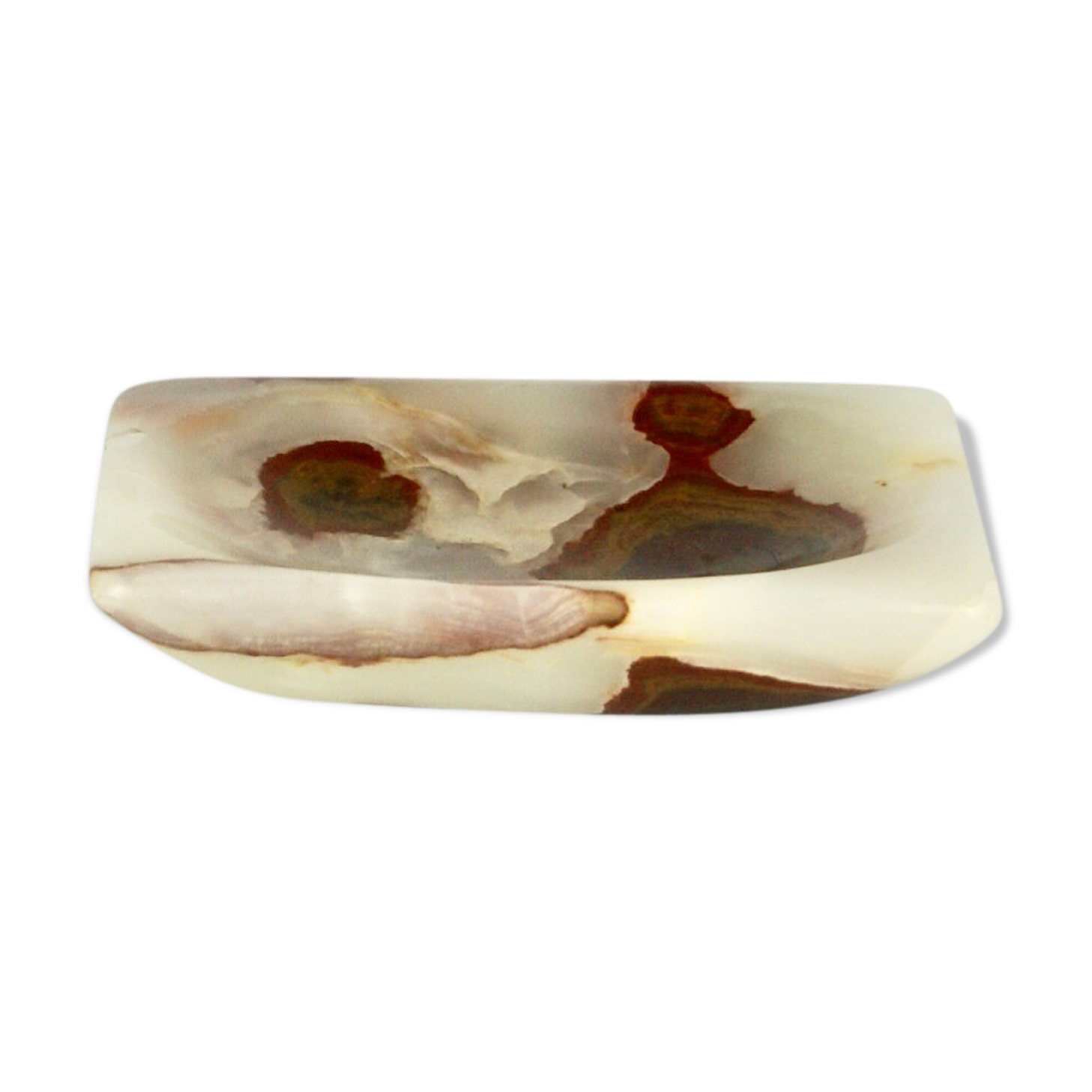Pink onyx smooth trinket dish