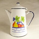 Retro style enamelled coffee maker
