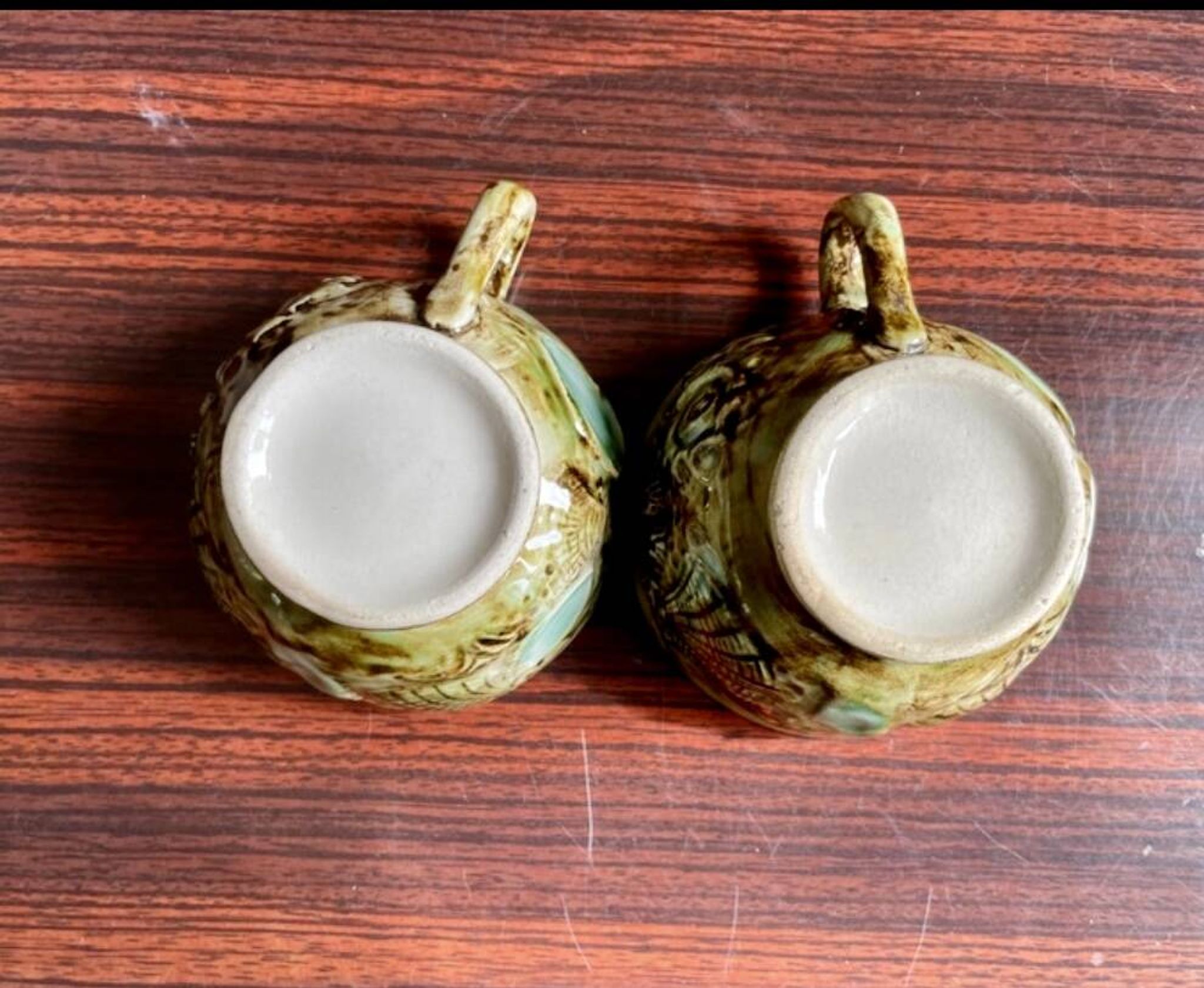 Lot 2 tasses et sous tasses vintage à décor coquillages