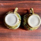 Set of 2 vintage cups and saucers with shell decoration