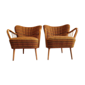 Paire de fauteuils cocktail 1950