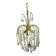 Magnificent Cascade Chandelier in Brass & Crystal Glass 1970s Vintage