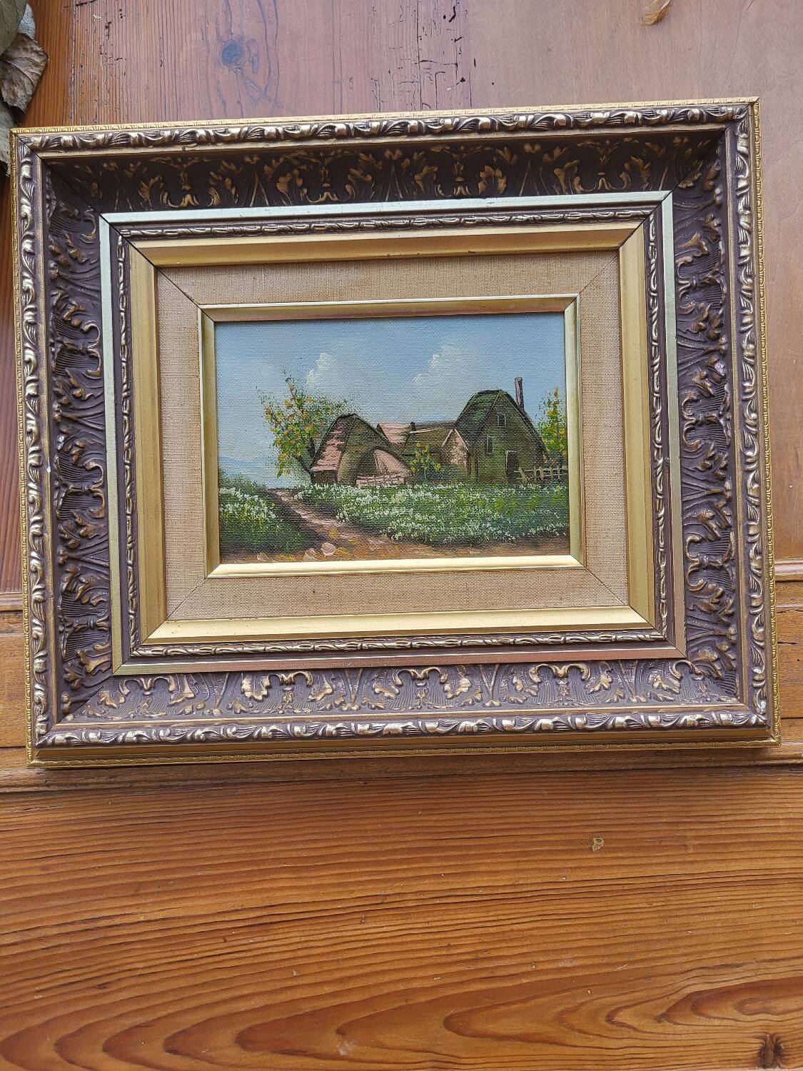 Vintage canvas painting