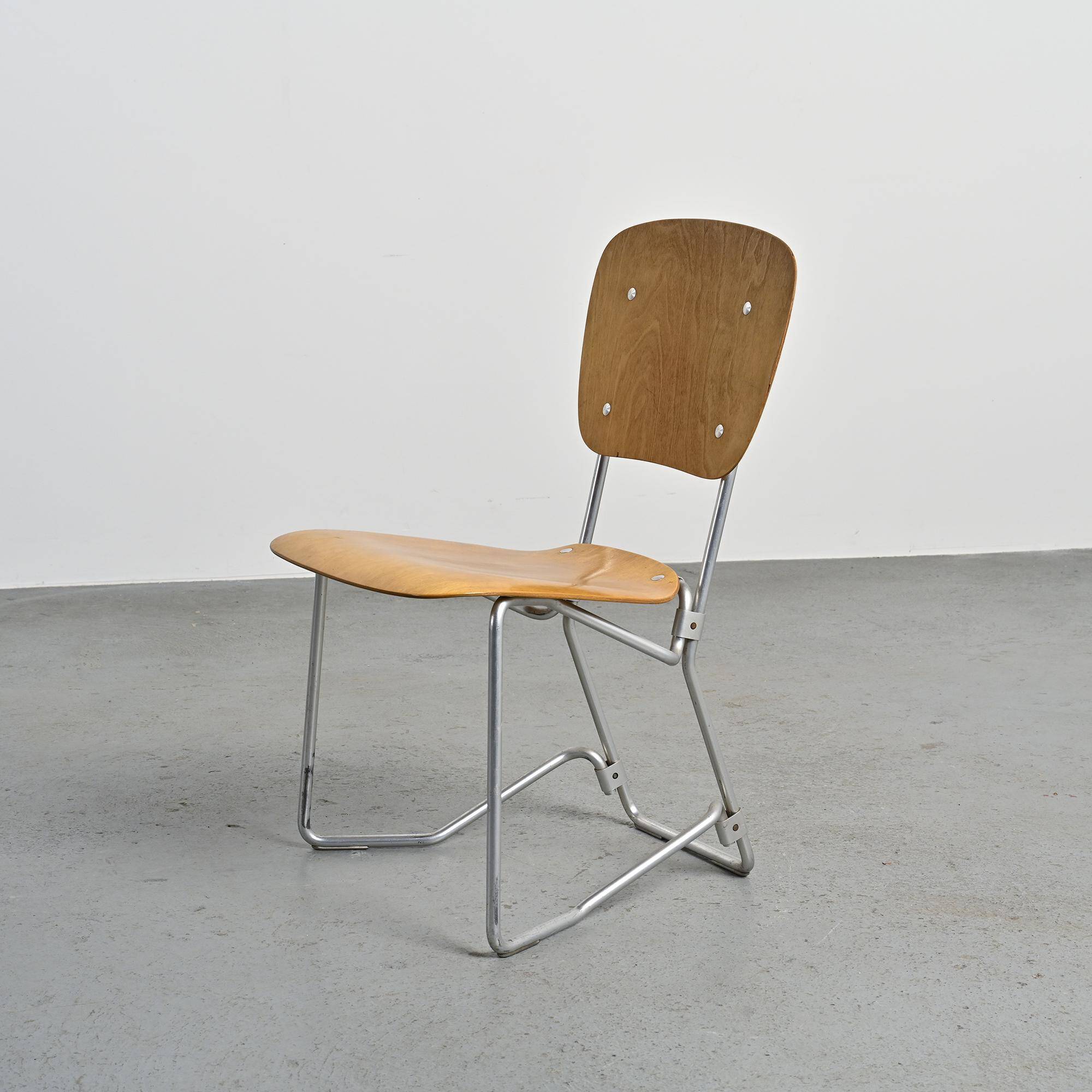 Suite de 8 chaises Alu-Flex par Armin Wirth, circa 1965