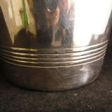 Silver metal champagne bucket net decoration and ring coves