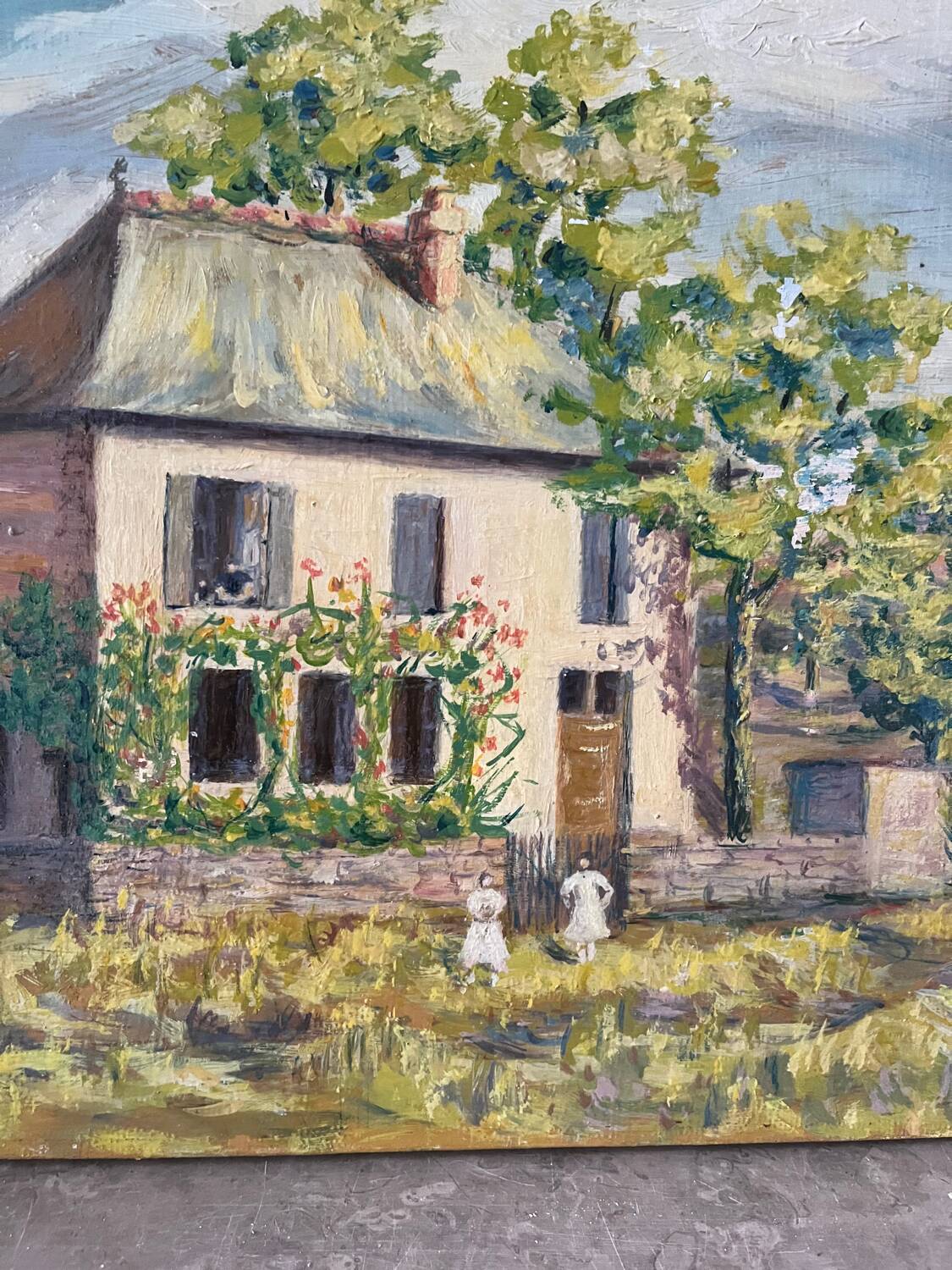 "Lioujas School", Aveyron, oil on canvas signed L Durand 1957