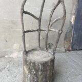 Faux wood rockery armchair