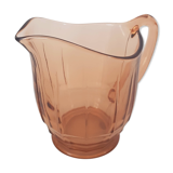 Art Deco pink glass pitcher