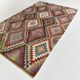 6x10 Green & Red Tribal Vintage Kilim Rug, 199x320Cm