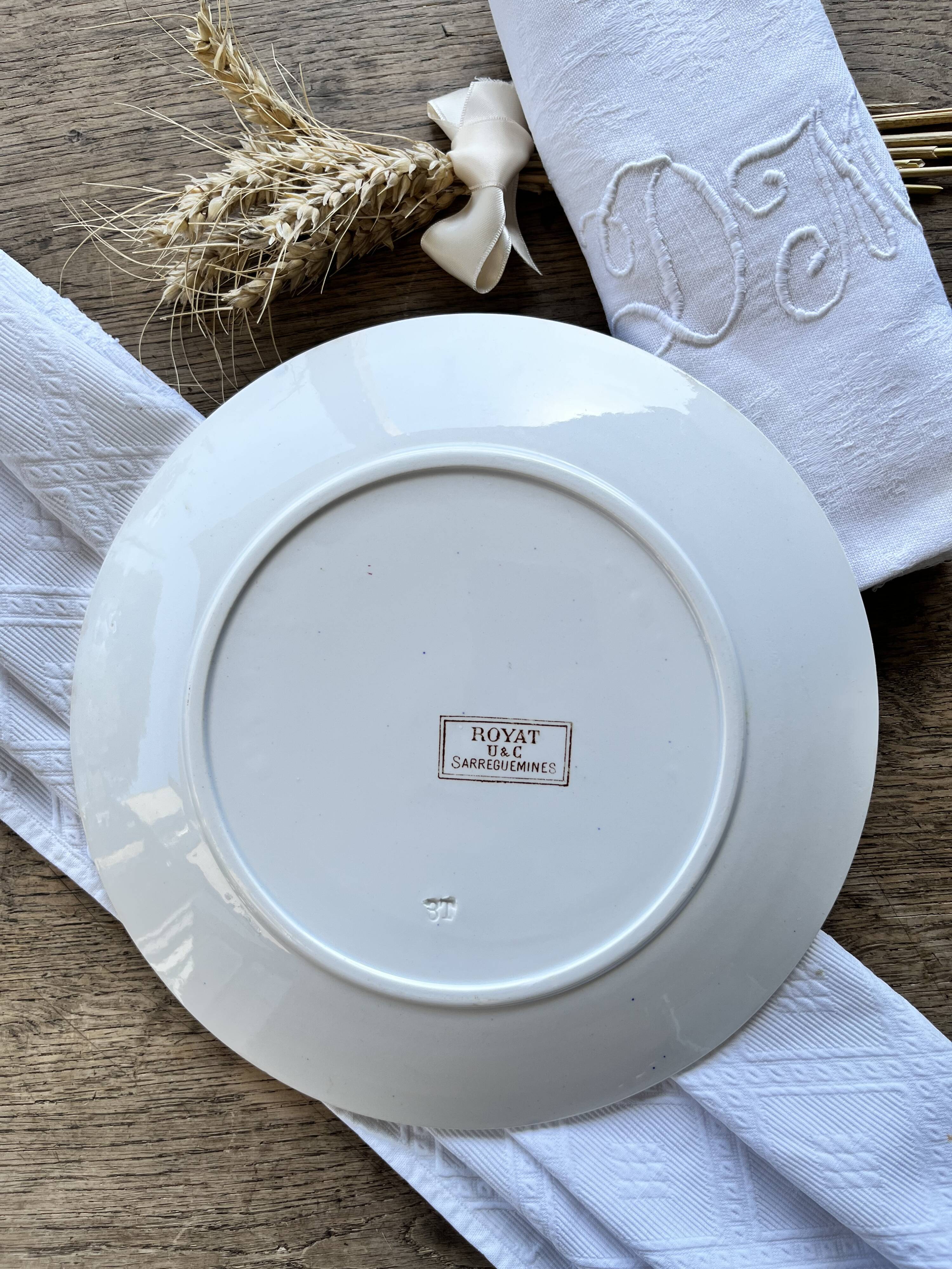 Plates Sarreguemines Royat