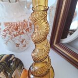 Vintage amber candle holder