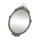 Oval mirror in gilded brass