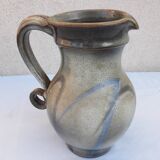Glazed stoneware pitcher