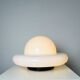 Sculptural Ufo Space Age Table Lamp In Opal Glass, Italy, 1970S