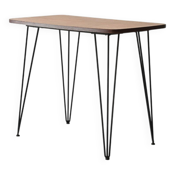 Table d'appoint vintage en formica et métal des années 1950