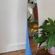 Vintage blue lipstick mirror