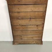 Large antique pediment mirror with mouldings.