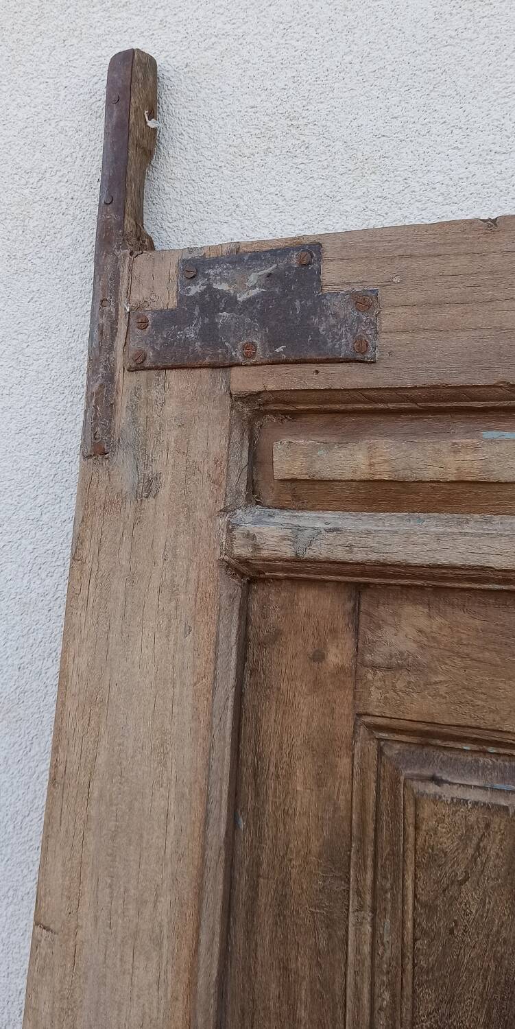 Large old double wooden door