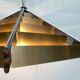 Geometric postmodern vintage pendant lamp, 1980s.