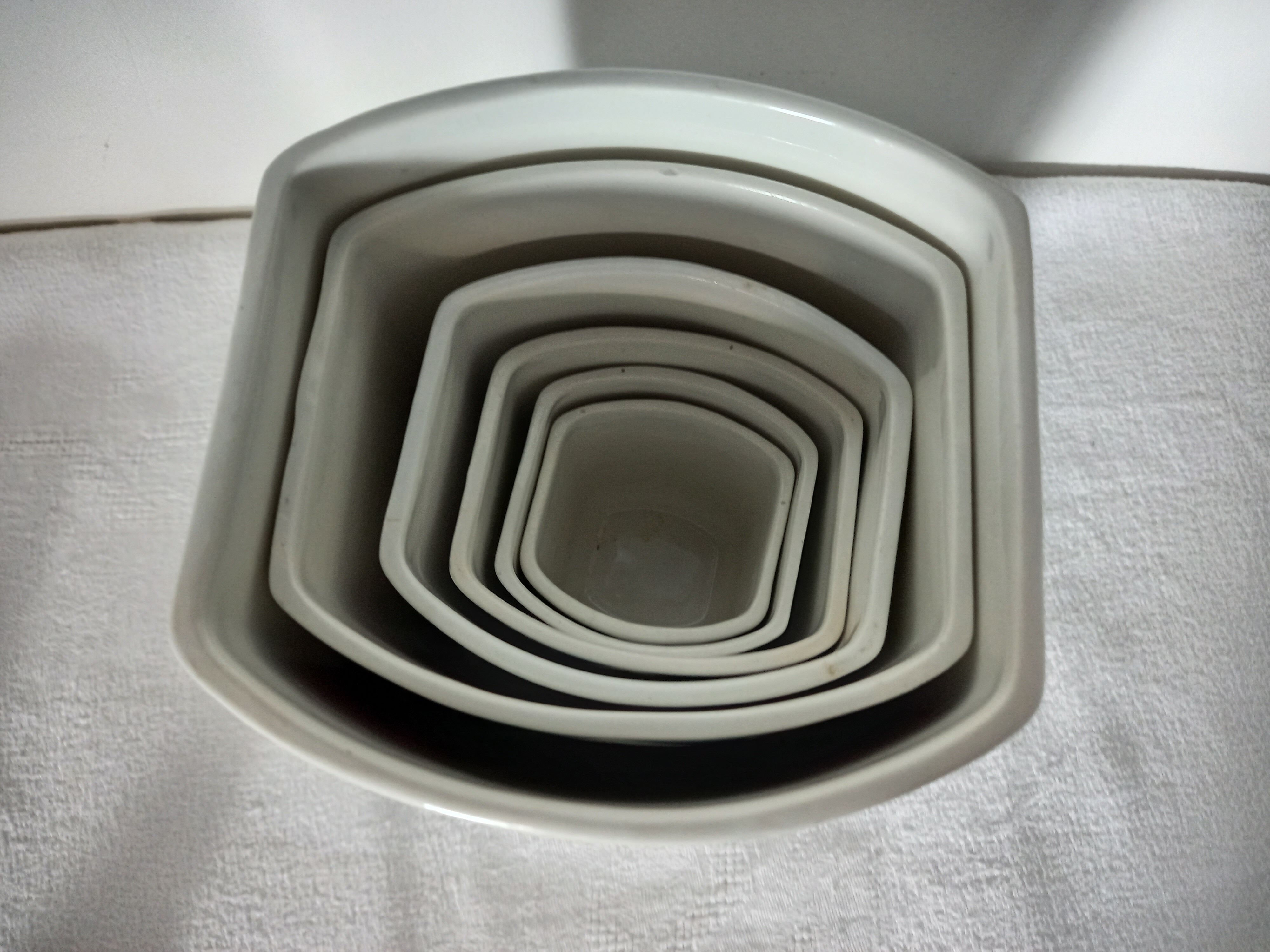 Series of 6 Sarreguemines spice jars