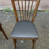 paire de chaises Baumann café bistrot 1960