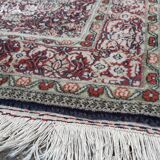 Tapis ancien kashmir laine et soie 144x93cm