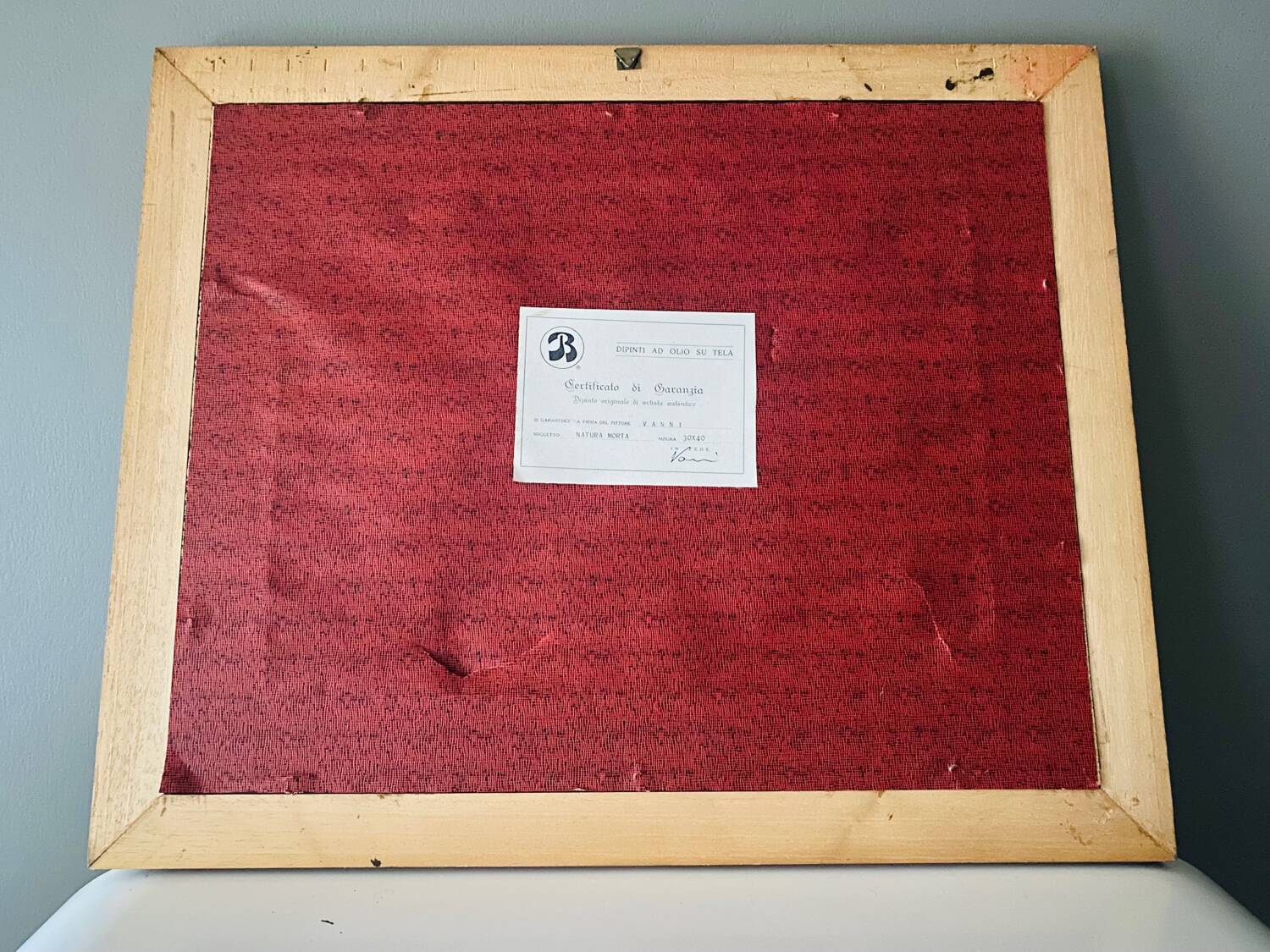 Still life painting signed Vanni