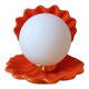 Lampe coquillage en porcelaine et opaline 1980